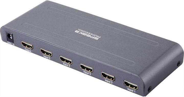 Actual product image SpeaKa Professional 5-way HDMI Switch