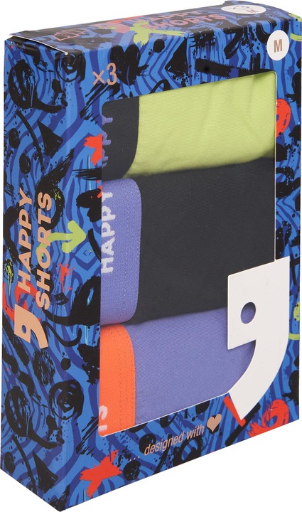 Immagine prodotto Happy shorts Boxer Casual Vestibilità comoda (M, confezione da 3)