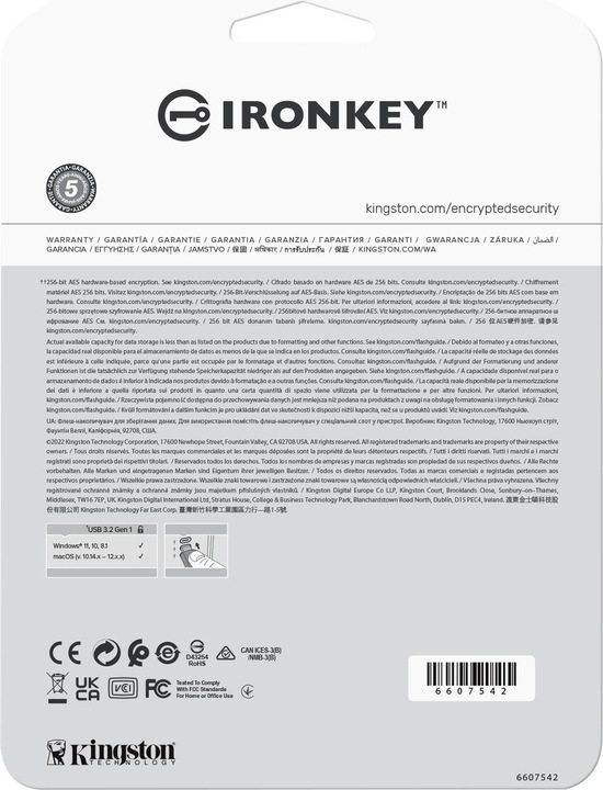 Actual product image Kingston IronKey Vault Privacy 50 (256 GB, USB-A, USB 3.2)