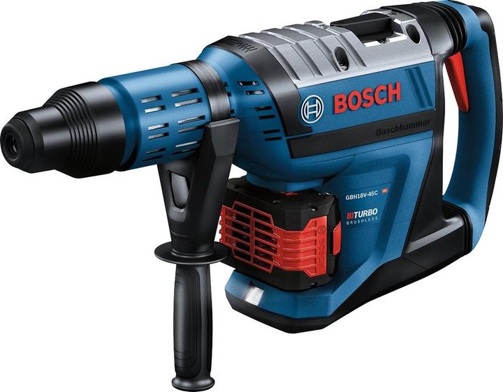 Image du produit Bosch Professional Marteau perforateur sans fil BITURBO avec SDS max GBH 18V-45 C, 2 x batterie ProCORE18V 12.0Ah (Fonctionnement sur batterie)