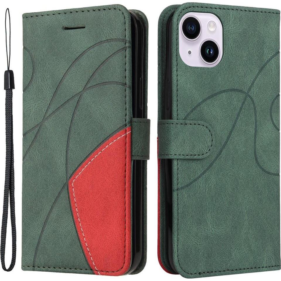 Cover-Discount iPhone 15 Plus - Dual-color Etui Hülle grün (Apple iPhone 15 Plus), Smartphone Hülle, Grün