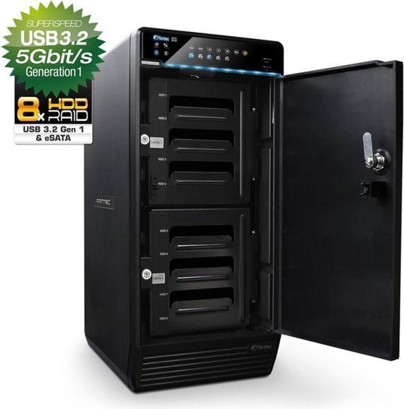 Actual product image Fantec QB-X8US3R black 8Bay RAID (3.5")