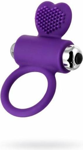 Toyfa JOS PERY, Vibrationsring mit Flimmerhrchen, Silikon, violett, 9 cm