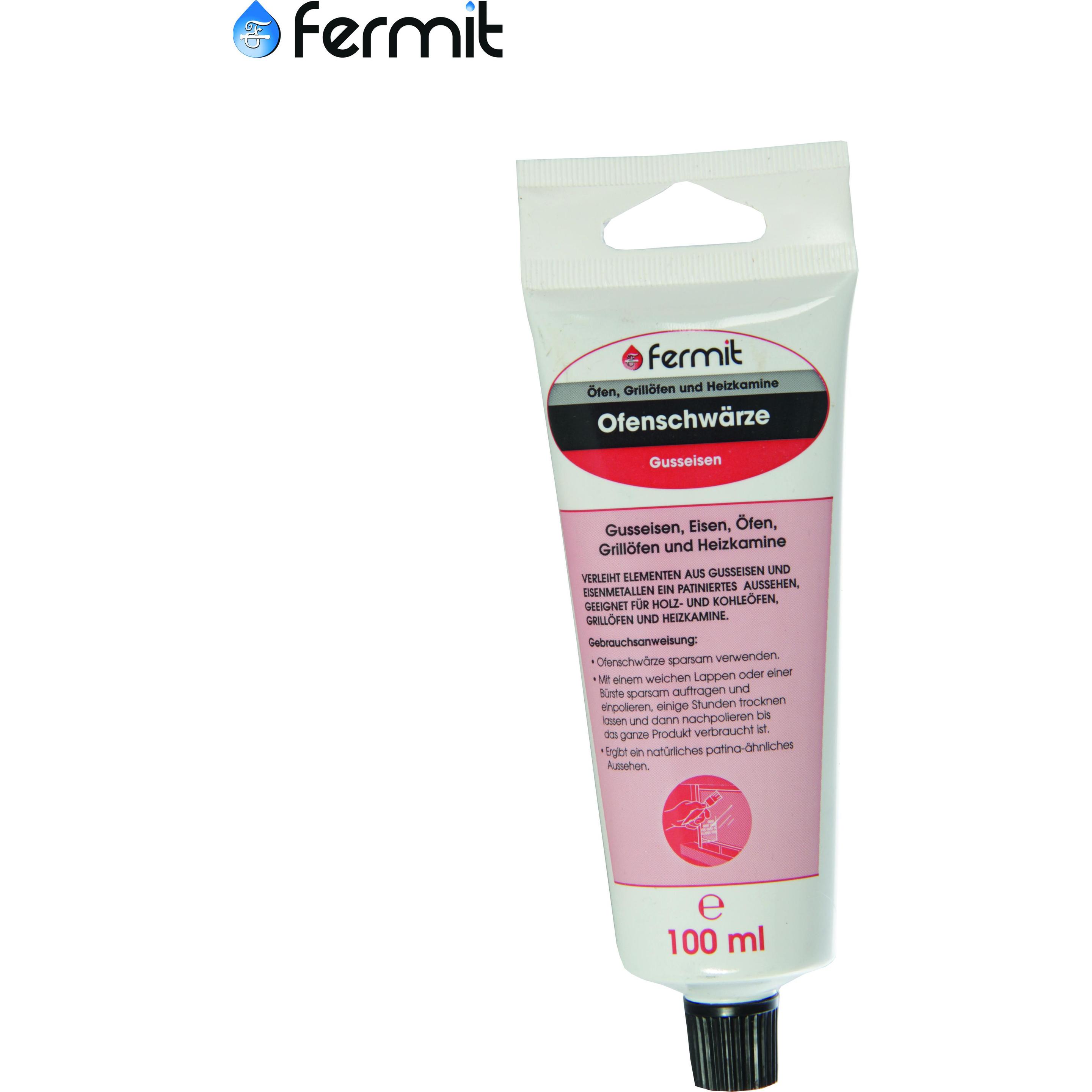 Thumbnail - 6x Fermit Ofenschwärze 100 ml Tube, Reinigungsmittel, Schwarz