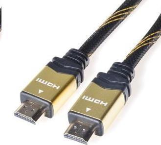 Productafbeelding PremiumCord KPHDMET015 HDMI kabel HDMI Type A (Standaard) Zwart, Goud (1.50 m)