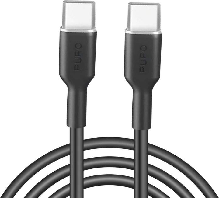 Produktbild Puro ICON Soft Cable – Kabel USB-C do USB-C 1.5 m (Black) (1.50 m, USB 2.0, 60 W)