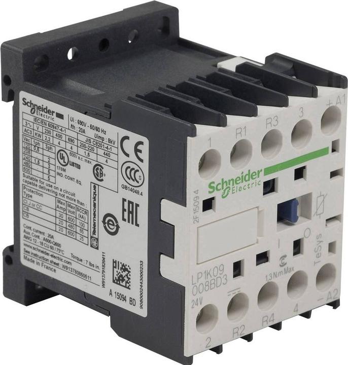 Produktbild Schneider Electric Schütz TeSys LP1-K, 4p (2S+2Ö), AC-1 LP1K09008BD3