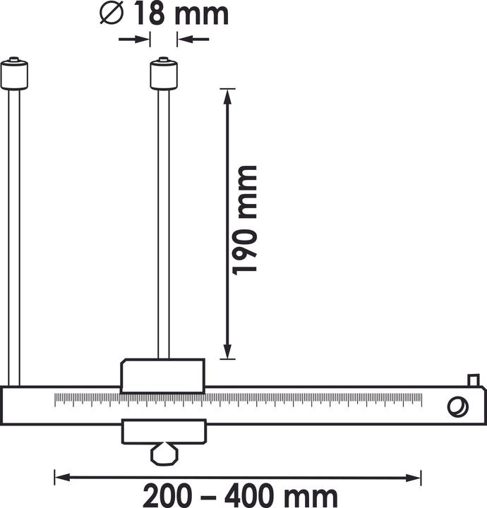 Produktbild Vigor Bremsscheiben Messschieber ∙ V4930 (40 cm)