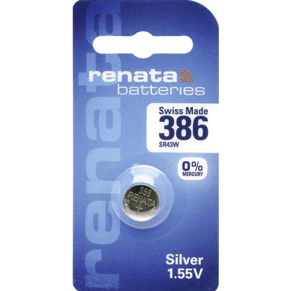 Thumbnail - Renata Knopfzelle 386 1.55 V 1 St. 130 mAh Silberoxid (1 Stk., 130 mAh), Batterien + Akkus