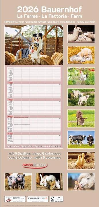 Produktbild Familienplaner Bauernhof 2026 (24.5 x 51.5 cm)