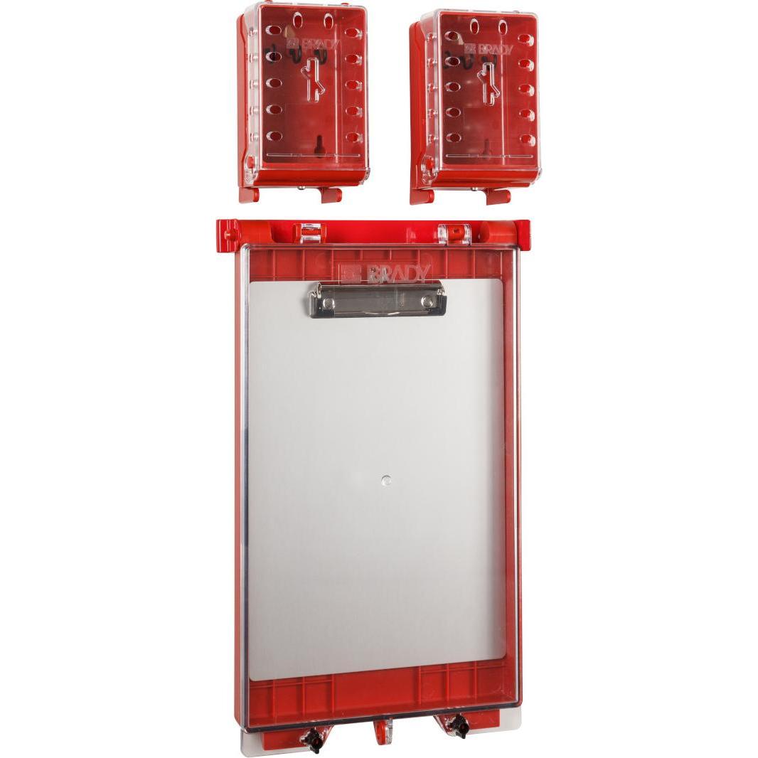 Brady, Accessori per macchine, Stazione di controllo delle autorizzazioni con cassetta di sicurezza estremamente compatta