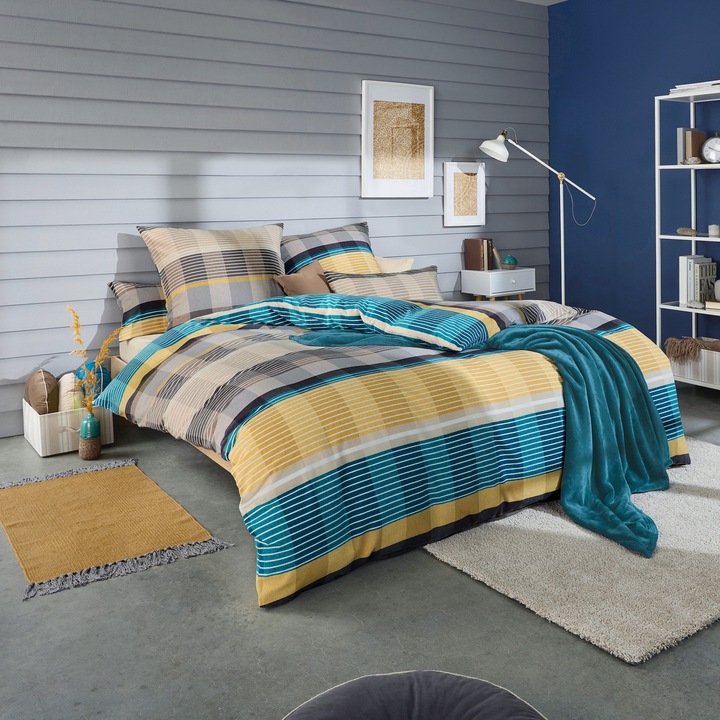 Immagine prodotto Erwin Müller Biancheria da letto Mix & Match "Check (Copripiumino, 200x200 cm)