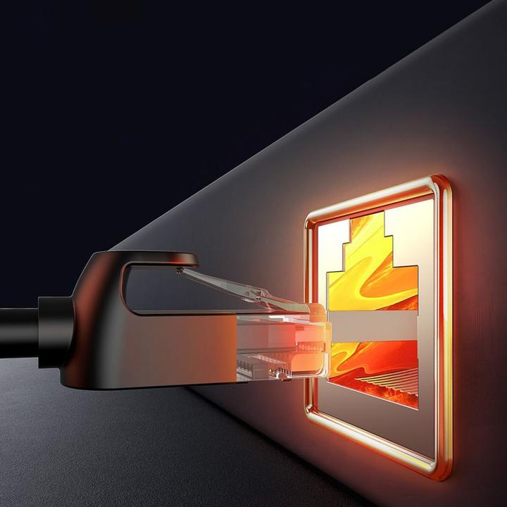 Actual product image Baseus AirJoy Series Ethernet cable connector RJ-45 2 pcs - black (RJ45)