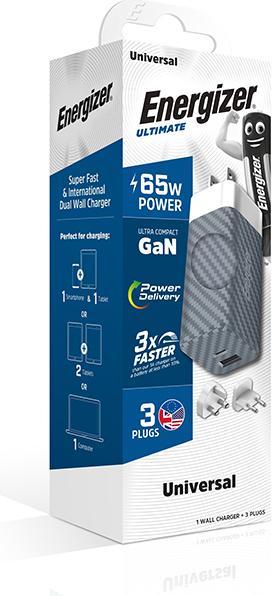 Produktbild Energizer Power-Delivery Ladegerät – 65 W – EU/UK/US (65 W)