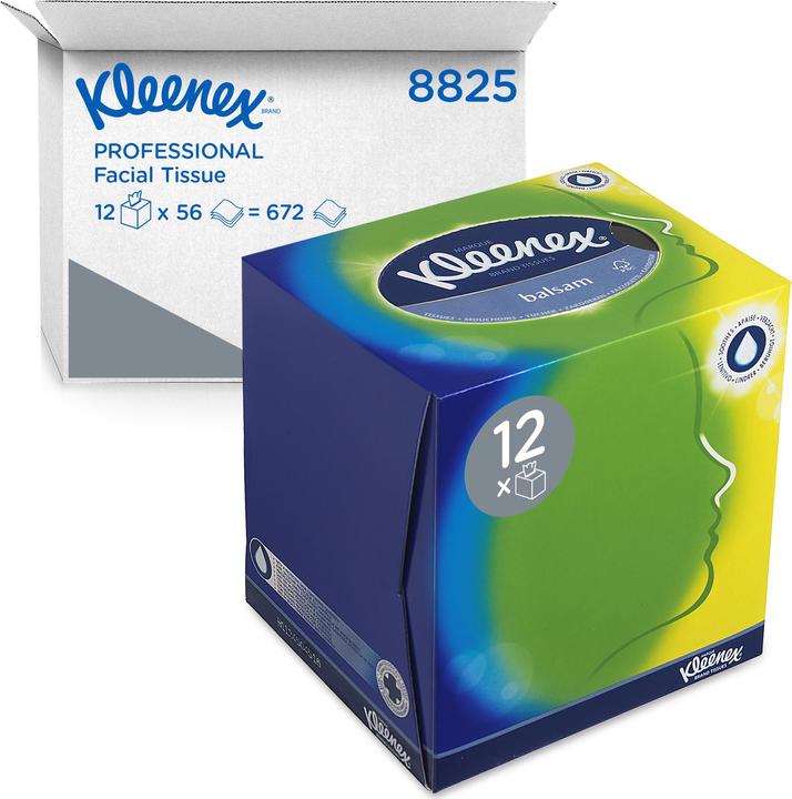 Kimberly-Clark Cube de mouchoirs en papier KLEENEX blanc