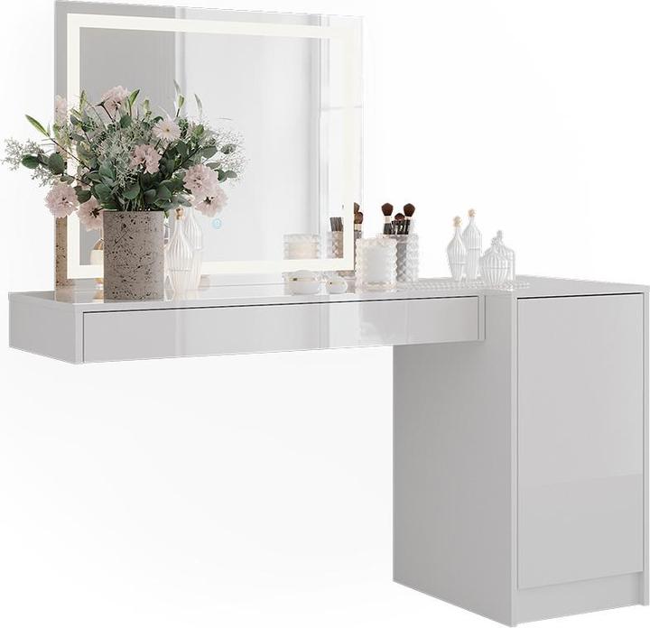 Produktbild Vicco Schminktisch Sherry, Weiss, 100 cm 3 Teile (100 x 40.10 x 76 cm)