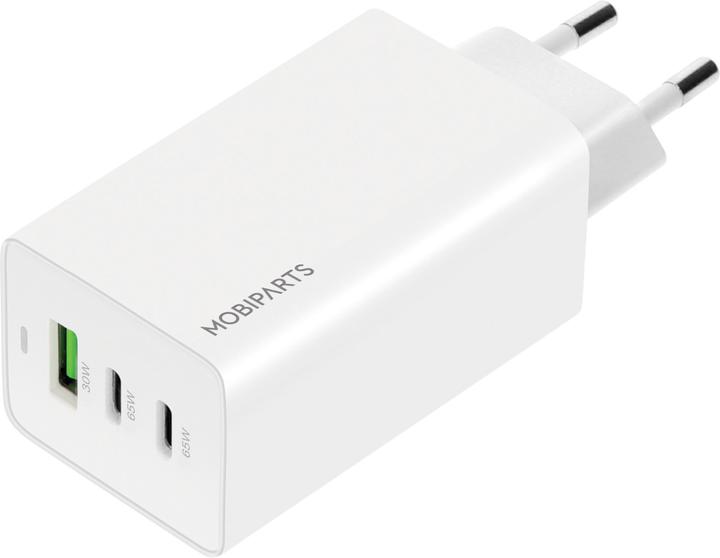 Produktbild Mobiparts GaN Wall Charger USB-Cx2/USB-A3.0/QC 65W White (65 W)