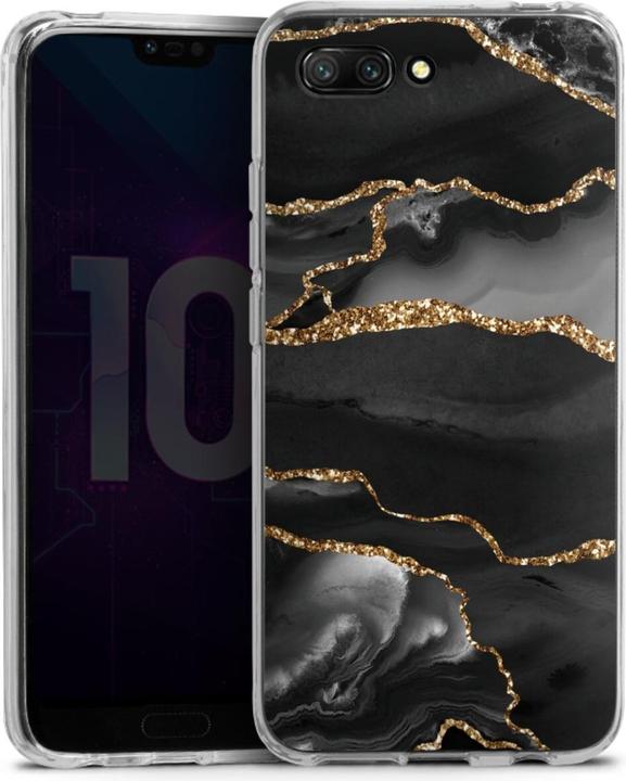 DeinDesign Silikon Hlle fr Huawei Honor 10 Handyhlle Case Smartphone  Schutzhlle Glitzer Look Marmor