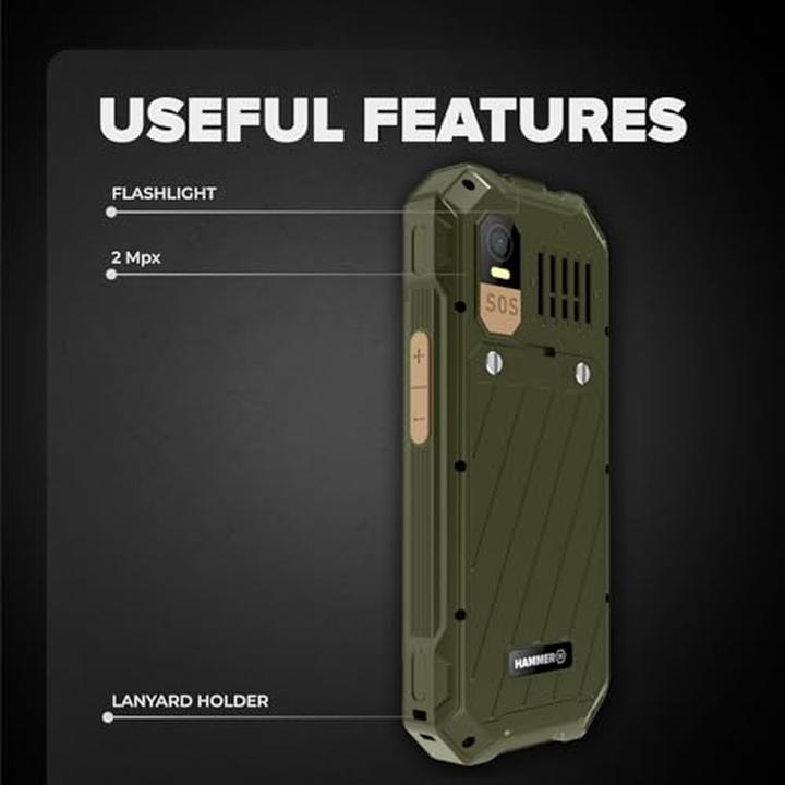 Image du produit Myphone Hammer 6 LTE vert / 2,4" / 2MP / microSD / IP68 / fonction SOS (2.40", 2 Mpx)