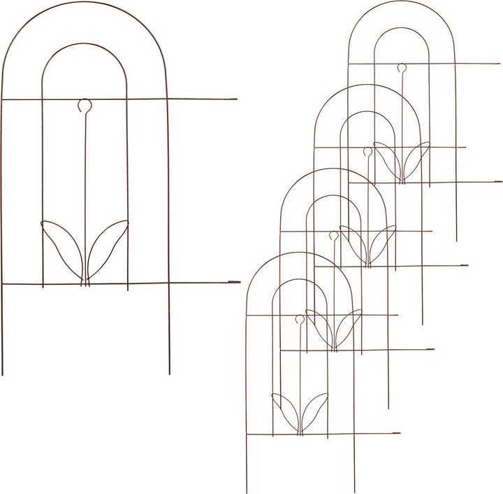 Image du produit Relaxdays 5x Clôture de parterre (1 cm)