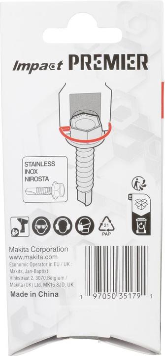 Produktbild Makita 1/4-Zoll-Schlagstecknuss aus Edelstahl für 10-mm-Impact-Premier-Schrauben (10  mm)