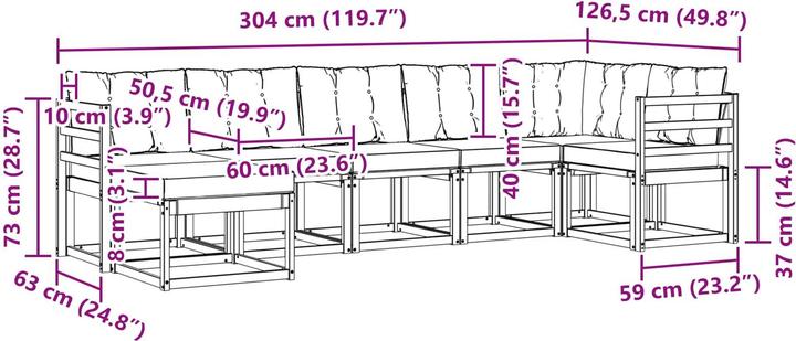 Produktbild vidaXL Outdoor-Sofa