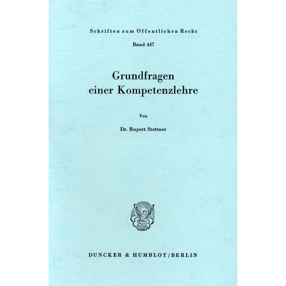 Grundfragen einer Kompetenzlehre., Fachbücher