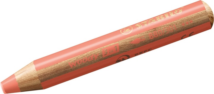Actual product image STABILO woody 3 in 1 coloured pencil (Pastel red, 1 x)