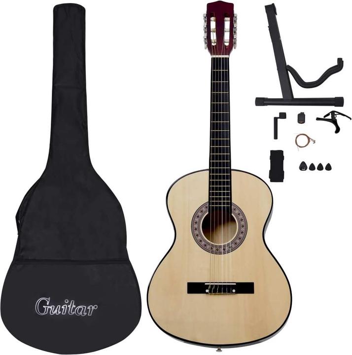 VidaXL Jahleel (Chitarra classica, Nylon, Legno di tiglio, Plastica rigida)