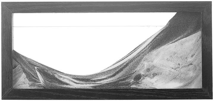 Immagine prodotto Infactory Sandpicture in bianco e nero con cornice di legno (35 x 16 x 3,5 cm)