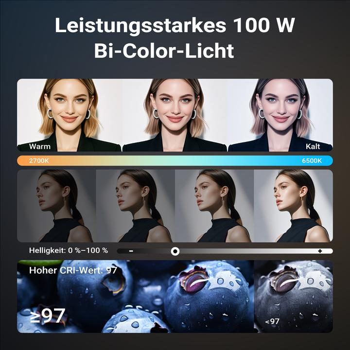 Produktbild Multiblitz MB-PL LED 100B Fotolicht Videolicht Studiolicht Fotostudio Fotolampe (Studioleuchte, Videoleuchte)