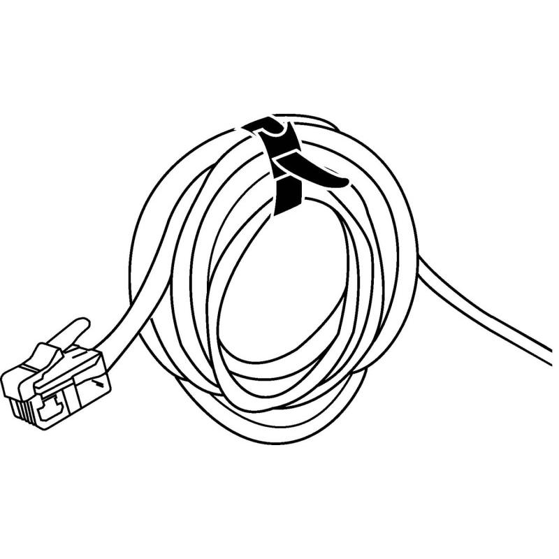 10x HellermannTyton, Kabelbinder, Hook + Loop Textie 1000x125 PA/PP white (Klettkabelbinder, 1000 mm, 1 Stk.)