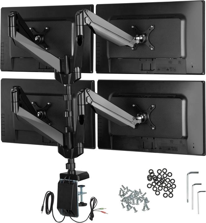 Immagine prodotto tectake Supporto da tavolo per 4 schermi (Tavolo, 32")