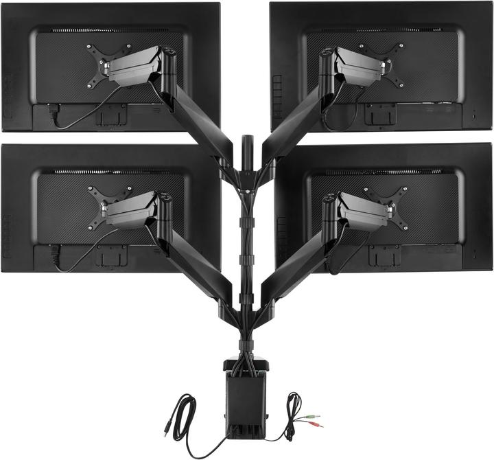 Immagine prodotto tectake Supporto da tavolo per 4 schermi (Tavolo, 32")