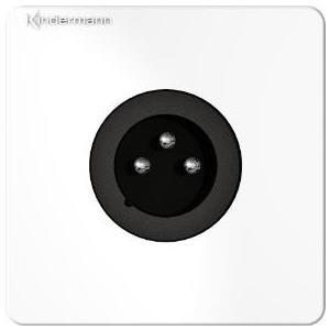Thumbnail - Kindermann 7456-416 Audio XLR Stecker 3polig. Anschlussbl. Neutrik, w/RAL 9010 (0.06 m, XLR), Audio Kabel