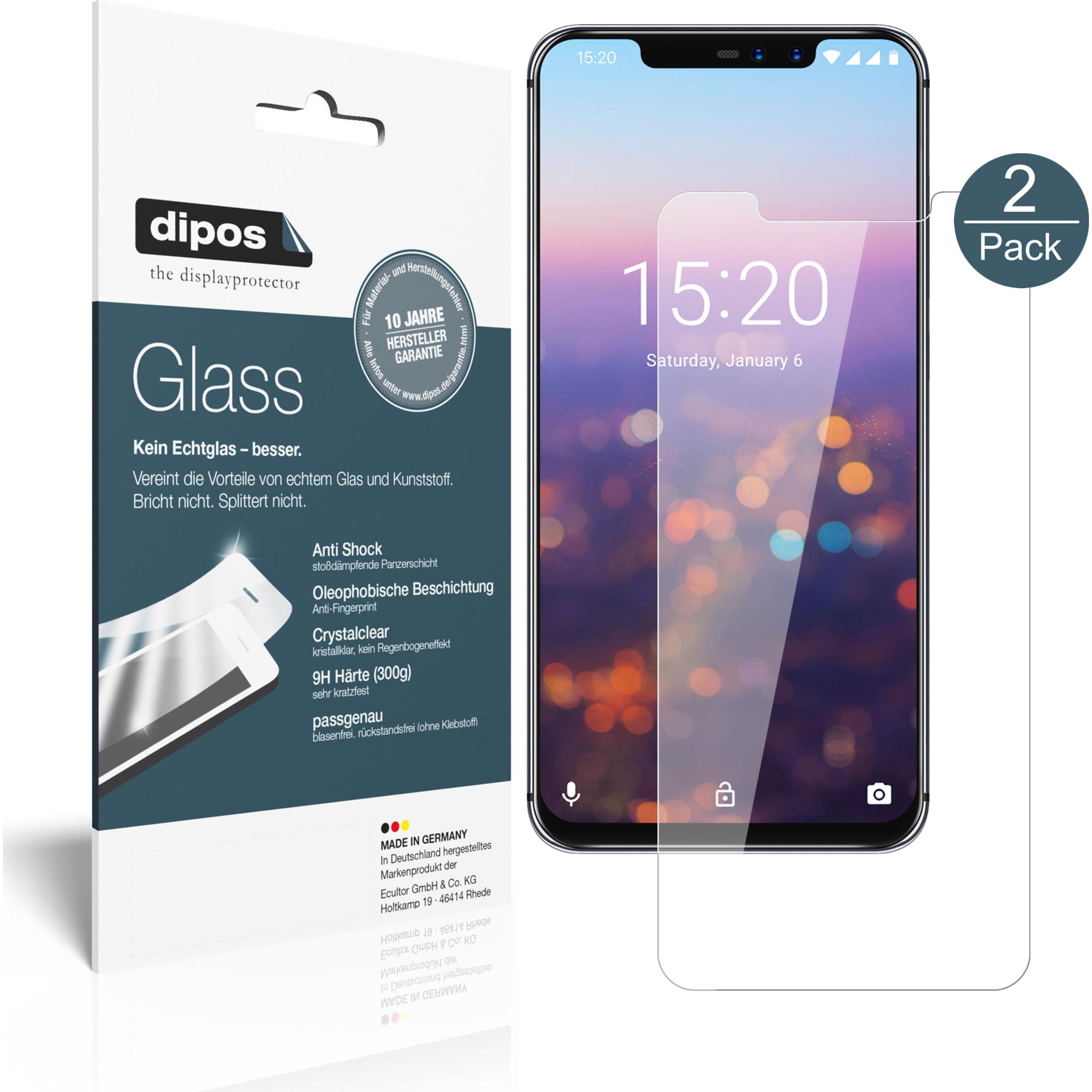 Dipos Displayschutz Anti-Shock (1 Stück, Sony Xperia Z2), Smartphone Schutzfolie, Transparent
