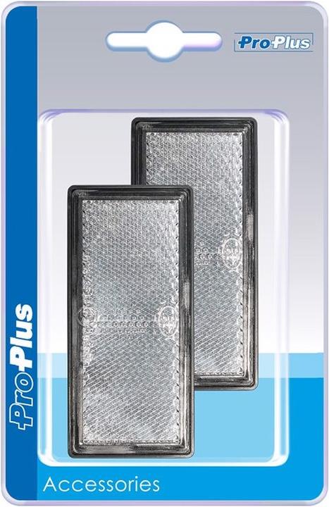 ProPlus Réflecteur blanc 85x39mm autocollant avec plaque de base 2pcs. sous blister