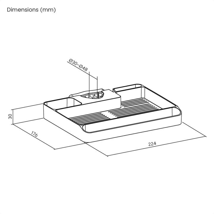 Actual product image Value Pole Mounted Storage Shelf