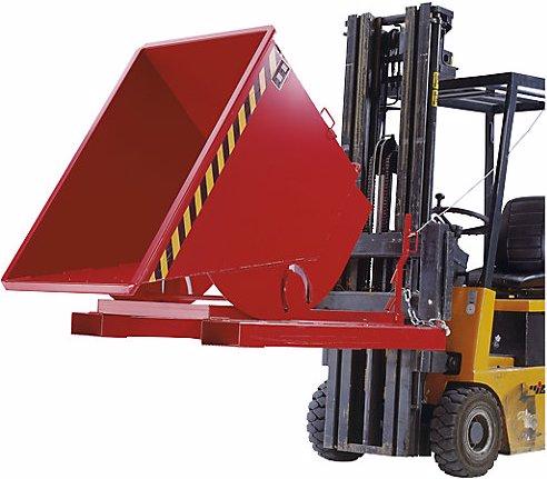 Actual product image eurokraft pro Compact tilting skip, capacity 0.5 m³, reseda green. (500 l)