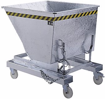 Immagine prodotto eurokraft pro Cassone ribaltabile compatto, capacità 1 m³, verde reseda. (1000 l)