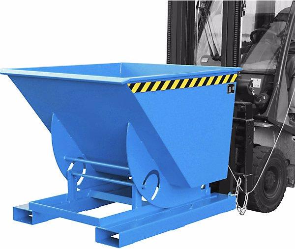 Actual product image eurokraft pro Compact tilting skip, capacity 0.5 m³, light blue. (500 l)