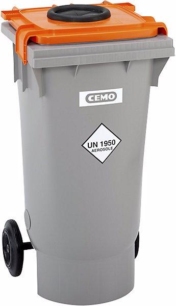 Actual product image Cemo Spray can collection container, mobile, capacity 120 l, HxWxD 960 x 498 x 554
