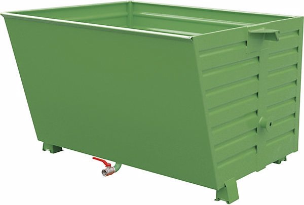 Image du produit eurokraft pro Conteneur basculant pour copeaux BSS, capacité 1,5 m³, vert réséda. (1500 l)
