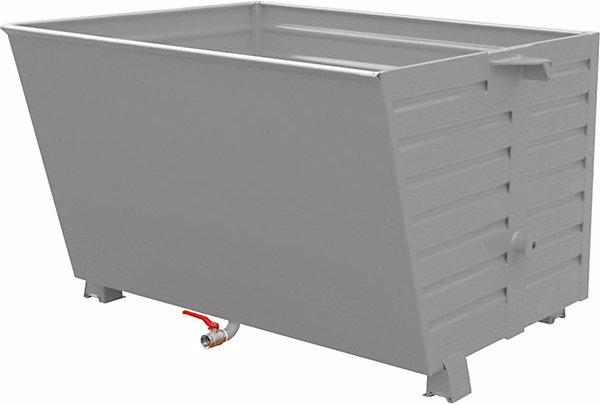 Actual product image eurokraft pro BSS stacking tilting skip for metal swarf, capacity 1.5 m³, mouse grey. (1500 l)