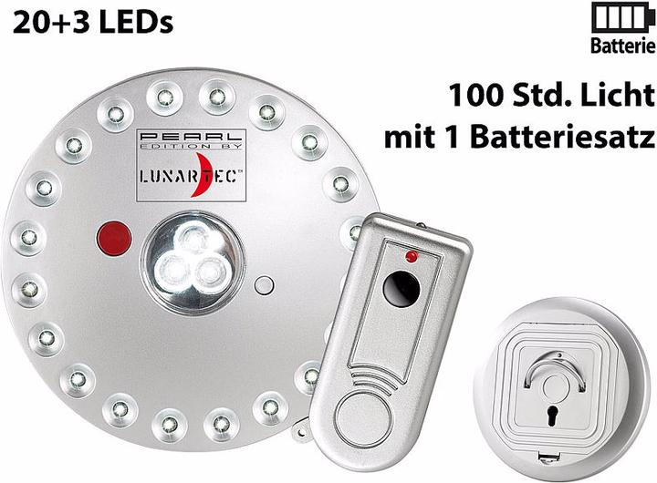 Produktbild Lunartec Rundleuchte inklusive Fernbedienung (Gerätespezifische Fernbedienung, Infrarot)