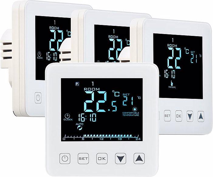 Immagine prodotto Revolt Set di 4 termostati a parete per riscaldamento a pavimento