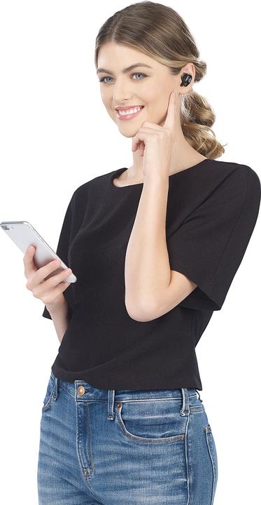 Produktbild Callstel 2er-Set 2in1-Live-Übersetzer mit In-Ear-Mono-Headset, Powerbank-Box & App (3 h, Kabellos)