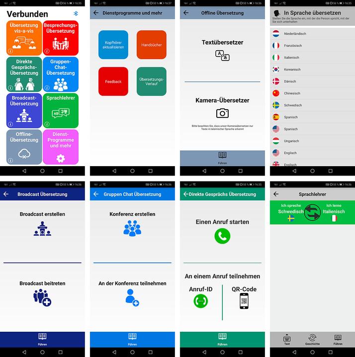 Produktbild Callstel 2er-Set 2in1-Live-Übersetzer mit In-Ear-Mono-Headset, Powerbank-Box & App (3 h, Kabellos)