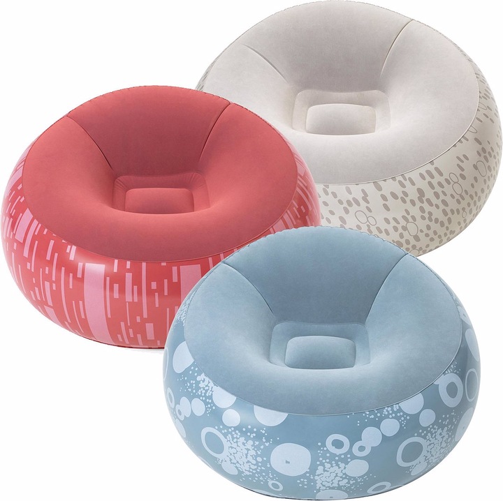 Produktbild Casativo Aufblasbarer Sitzsack, beflockt, verschiedene Farben, 112 x 112 x 66 cm