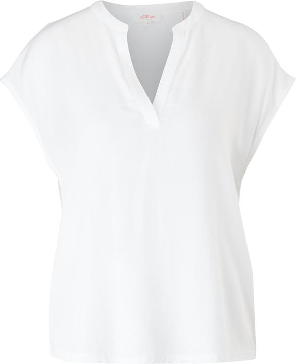 S.Oliver T-Shirt Viskose Shirt im Materialmix (M)